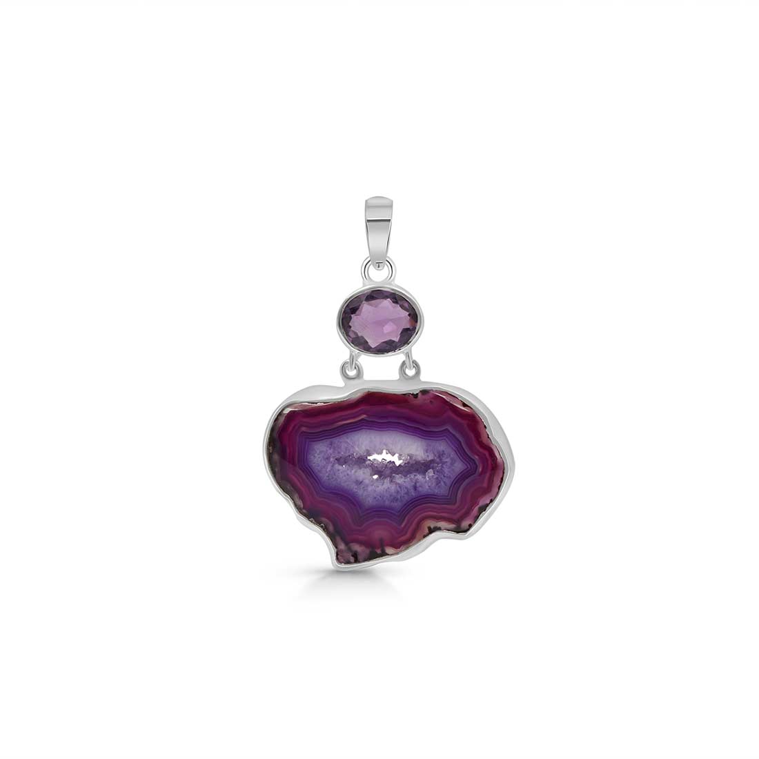 Purple Agate Pendant-(APU-P-26.)